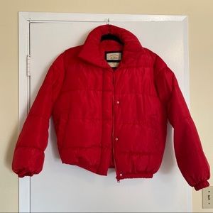 Red puffer Jacket
